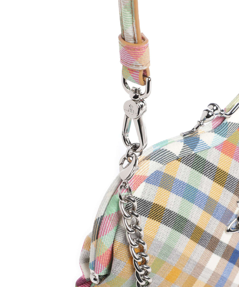 Vivienne Westwood Belle Heart Frame Heather Check Crossbody bag multicolour