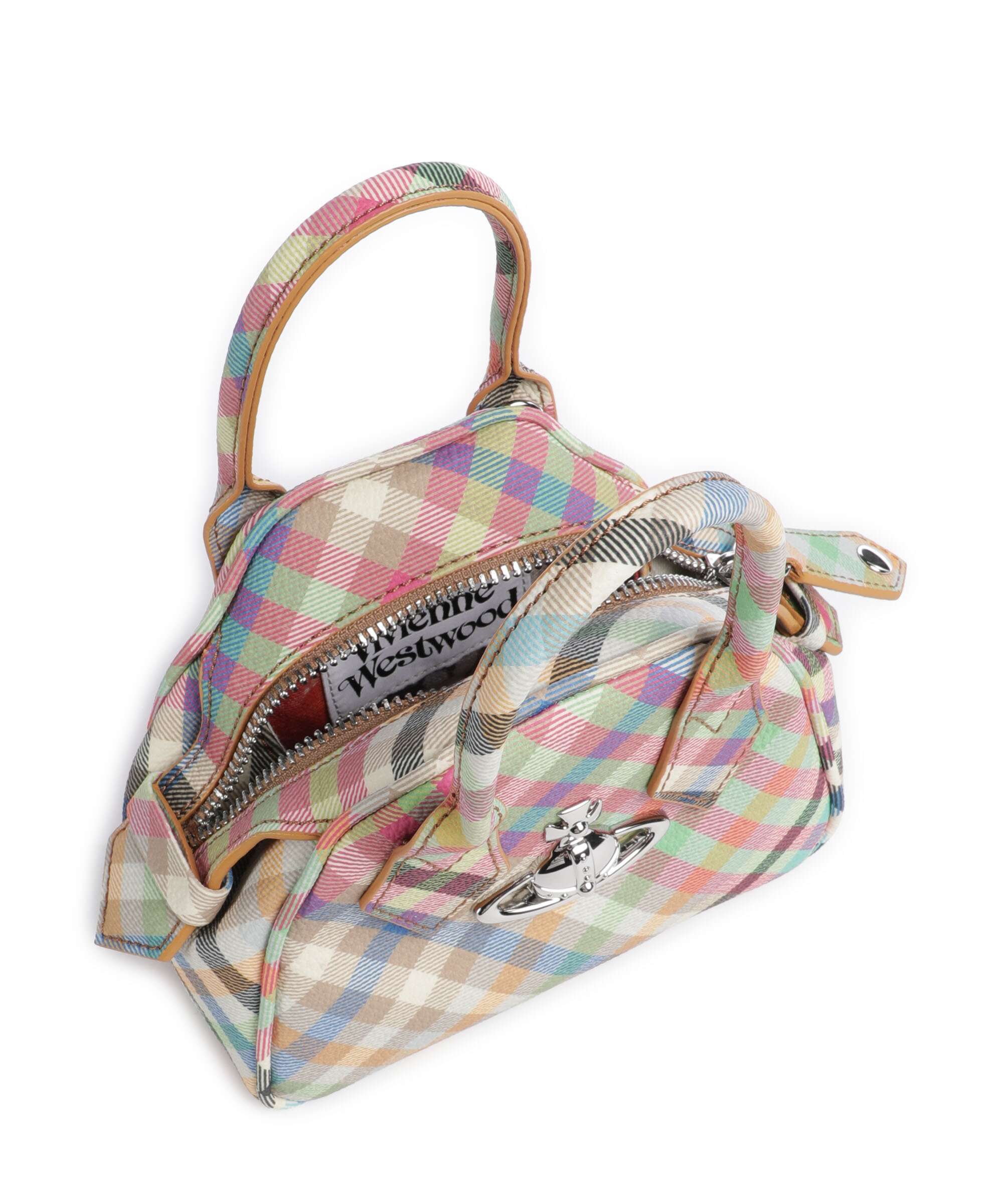 Vivienne Westwood Yasmine Buccia D'Arancia Mini Crossbody bag heather plaid