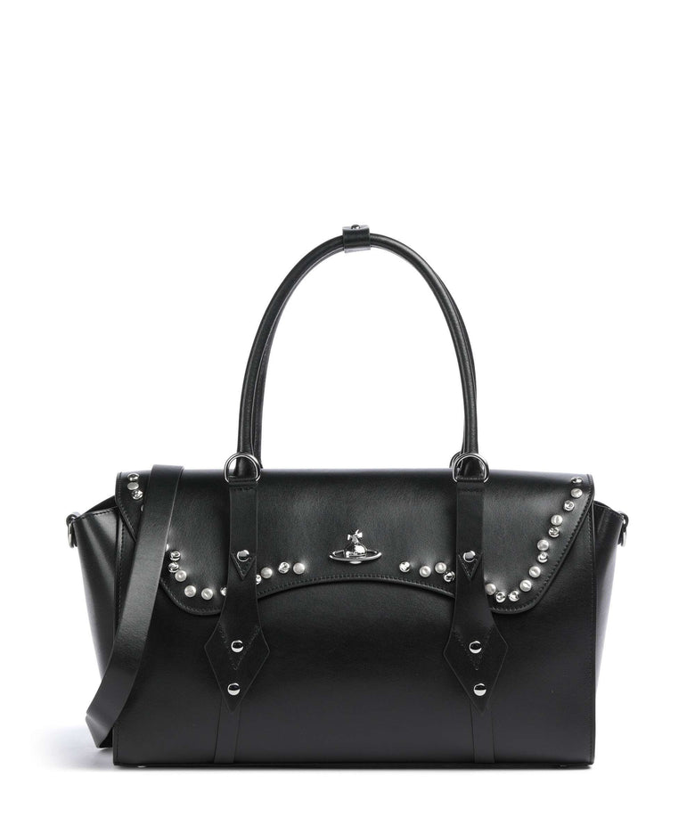 Vivienne Westwood Bettina Smooth Medium Handbag black