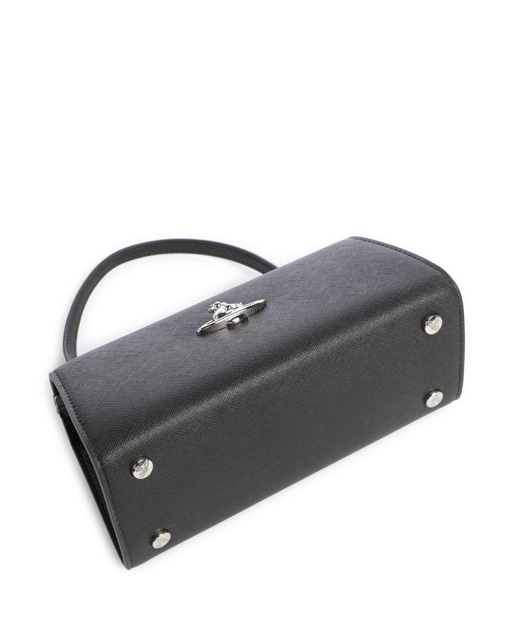 Vivienne Westwood Doll Frame Saffiano XL Handbag black