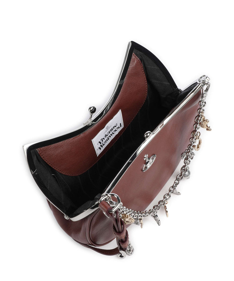 Vivienne Westwood Charm Frame Supple Shoulder bag chestnut