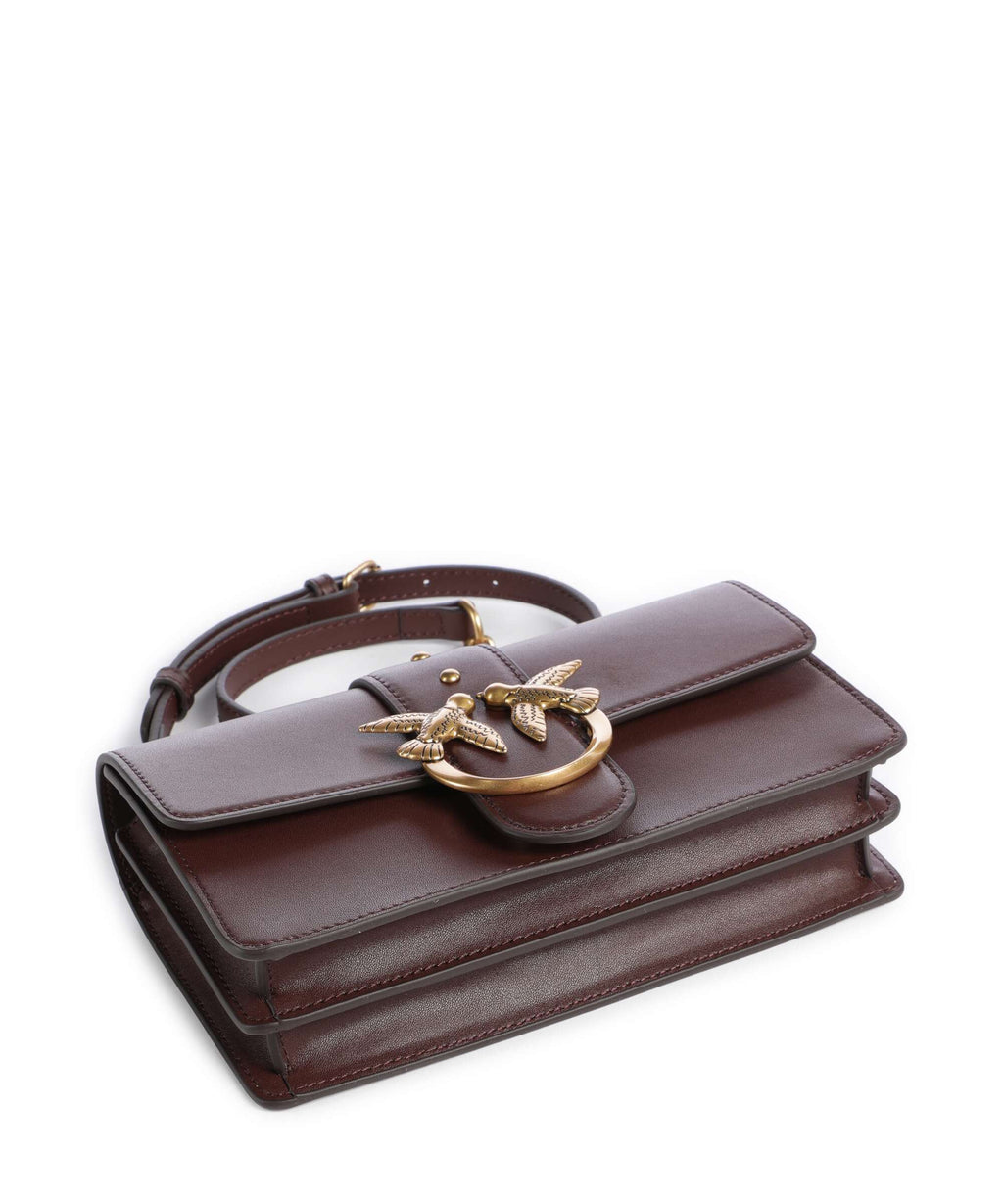 Pinko Love One Mini Crossbody bag borgogna/antique gold