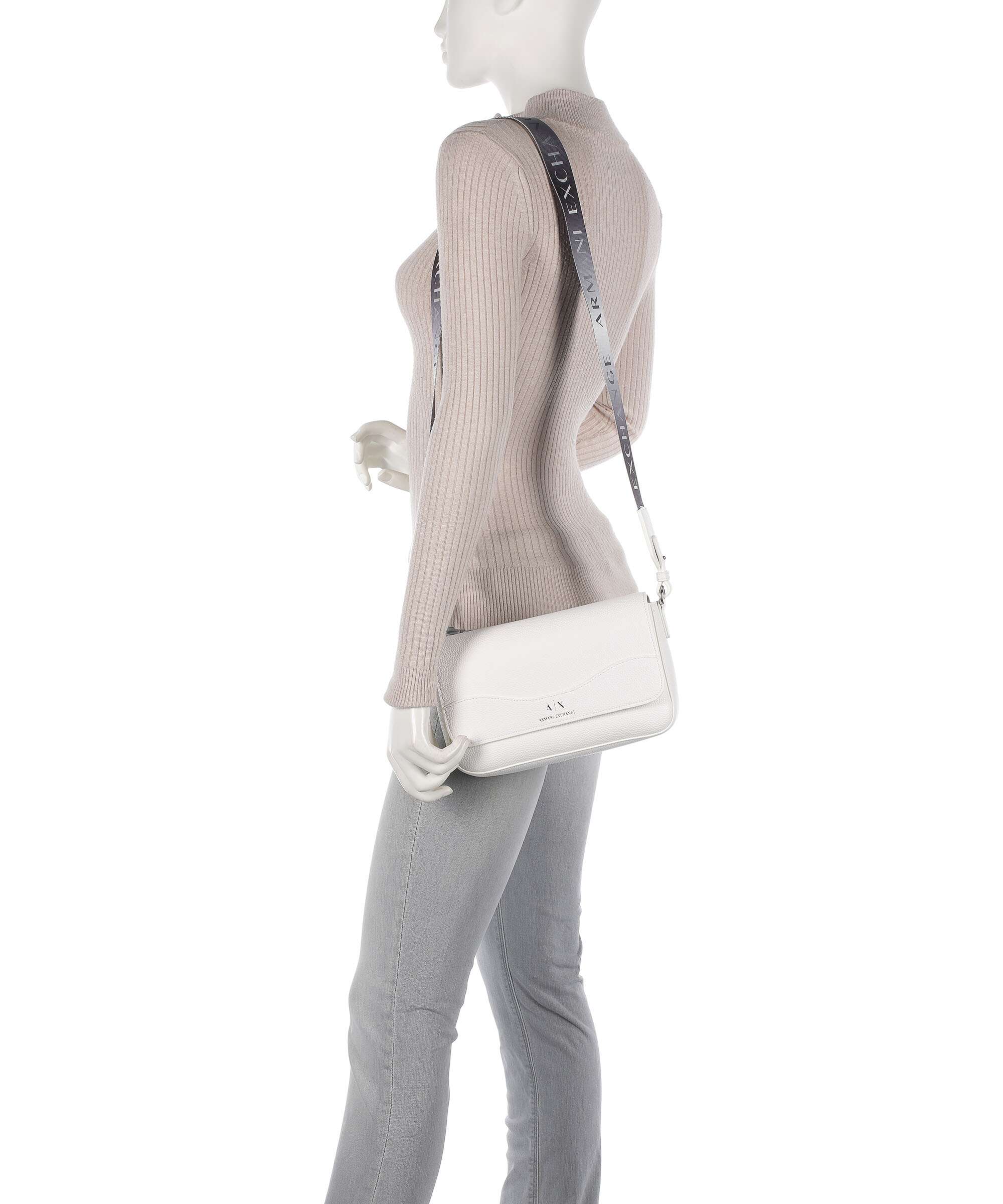 Armani Exchange Wave Crossbody bag bianco