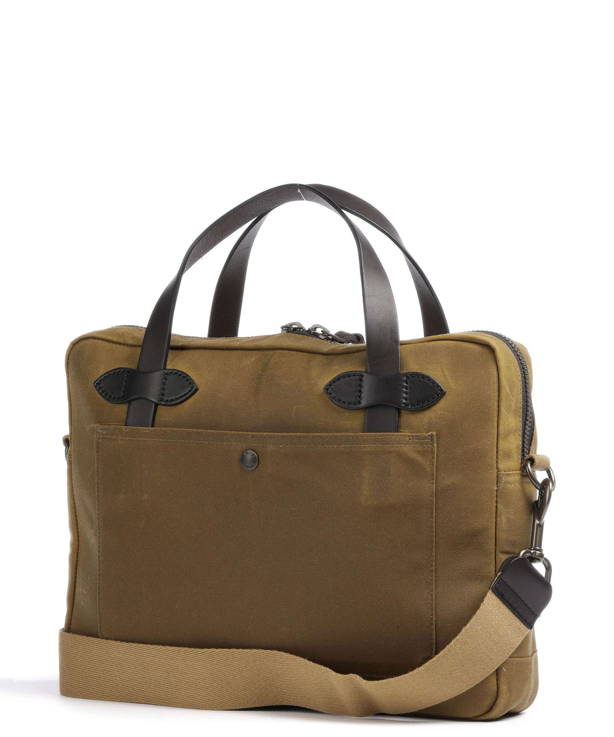 Filson Tin Cloth Briefcase dark tan