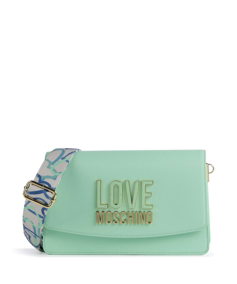 Love Moschino Jelly Logo Crossbody bag menta