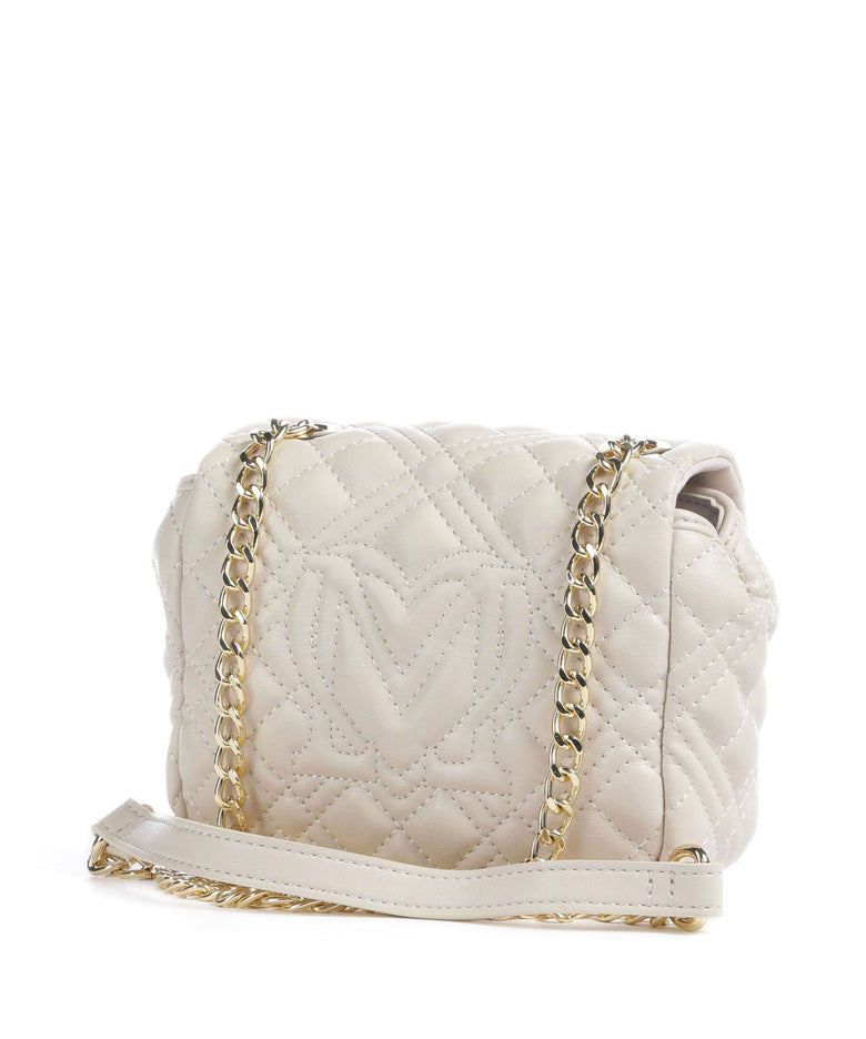 Love Moschino Quilted Crossbody bag avorio