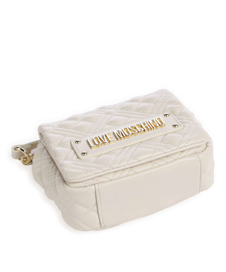 Love Moschino Quilted Crossbody bag avorio