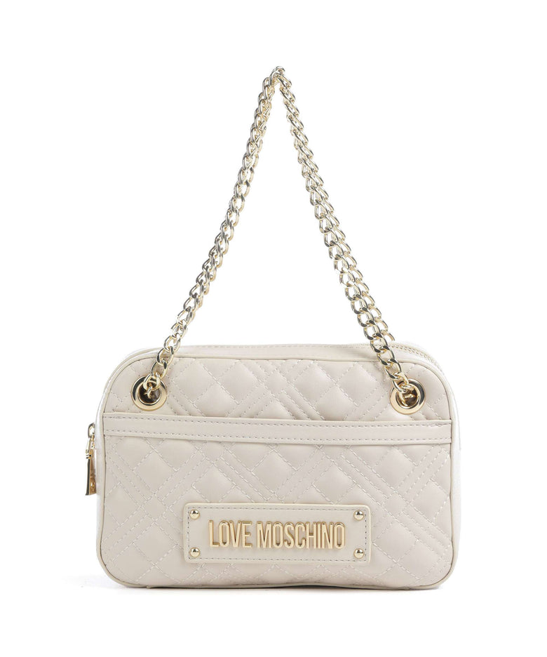 Love Moschino Quilted Shoulder bag avorio