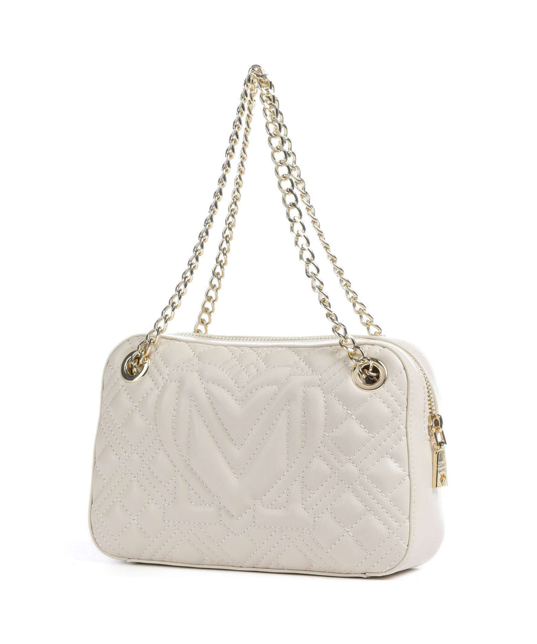Love Moschino Quilted Shoulder bag avorio