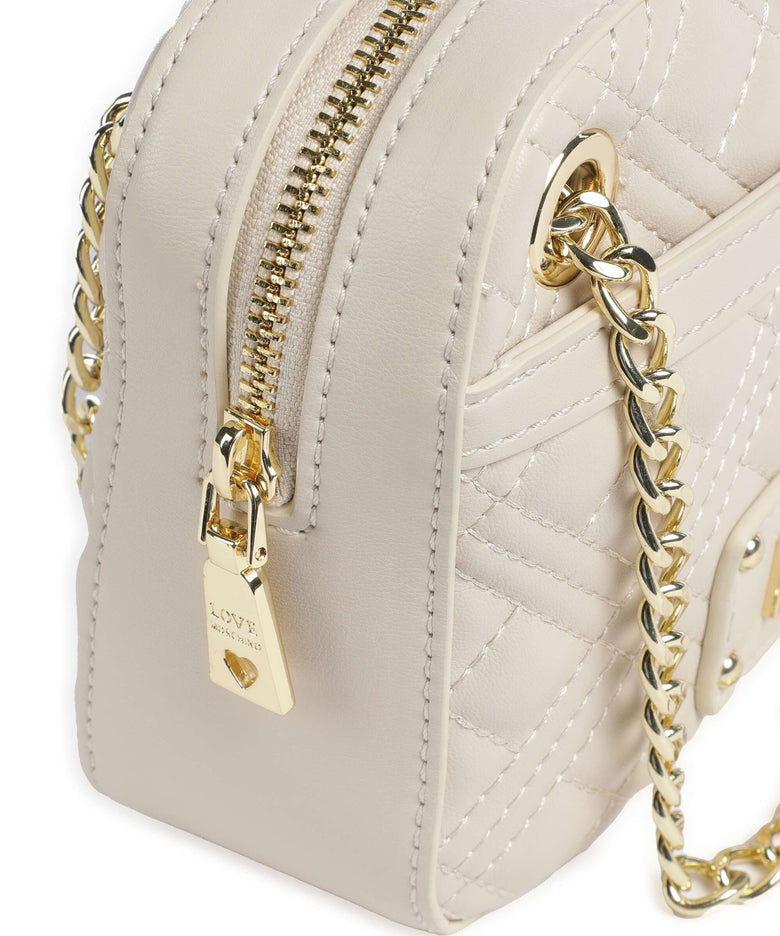 Love Moschino Quilted Shoulder bag avorio