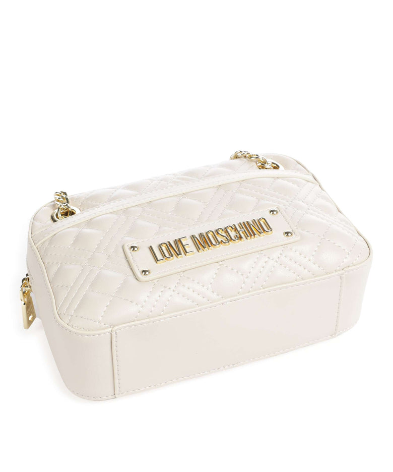 Love Moschino Quilted Shoulder bag avorio