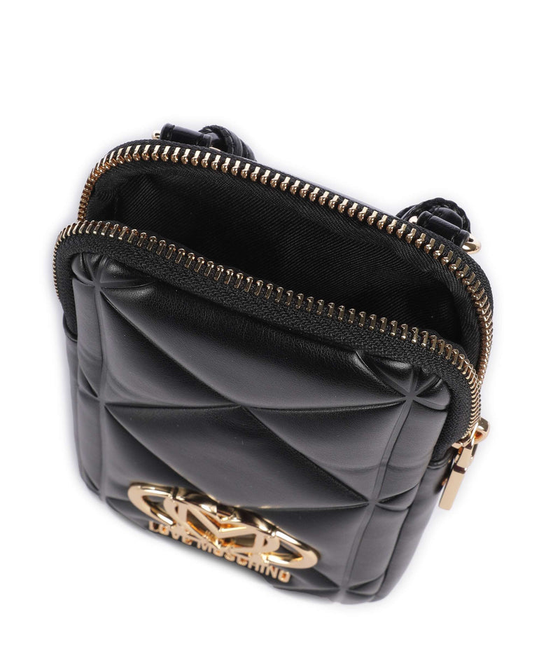 Love Moschino Embossed Q Phone bag black