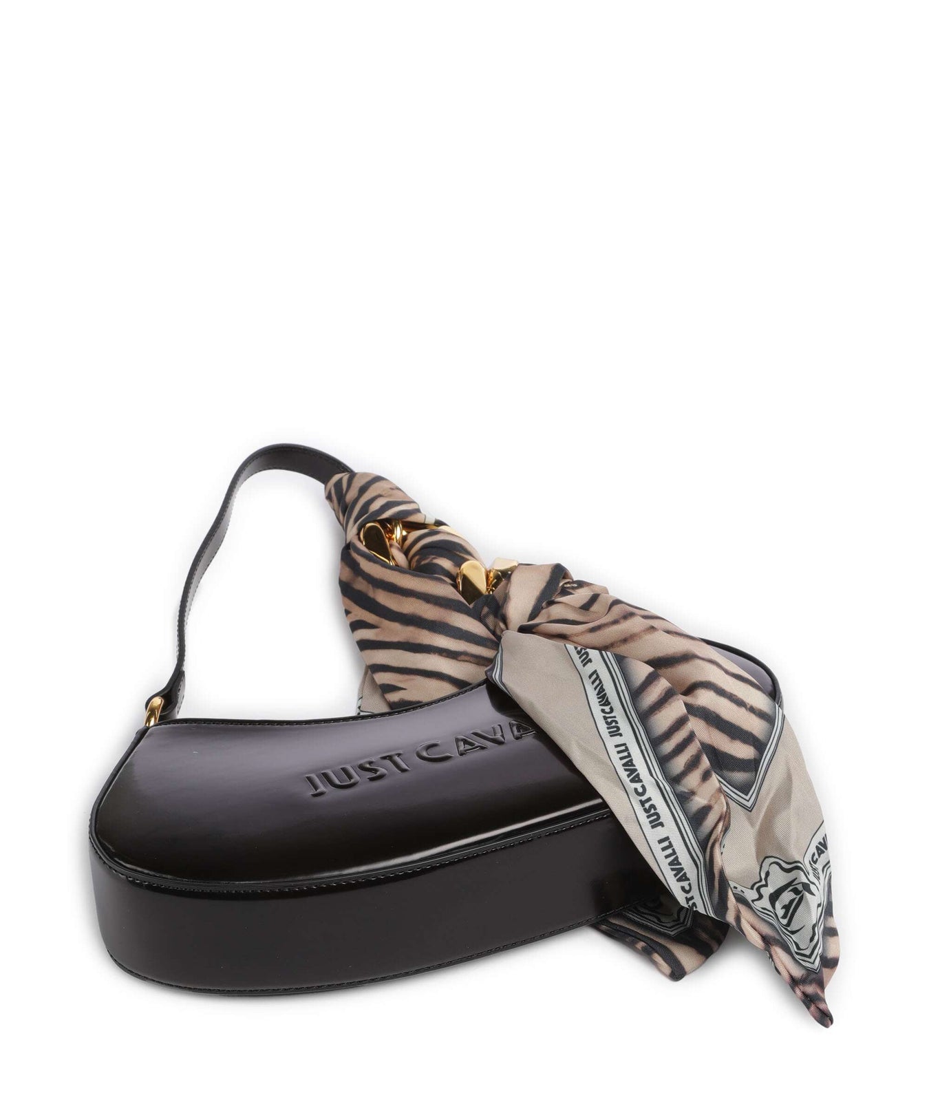 Just Cavalli Chain Foulard Shoulder bag black