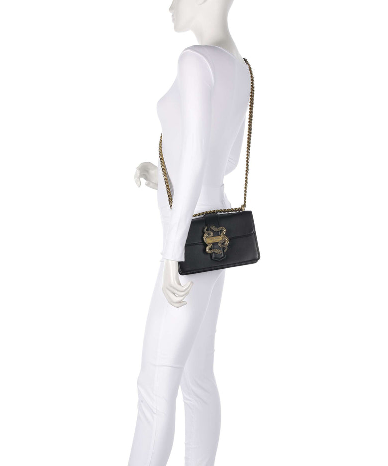 Just Cavalli Iconic Snakes Shoulder bag black