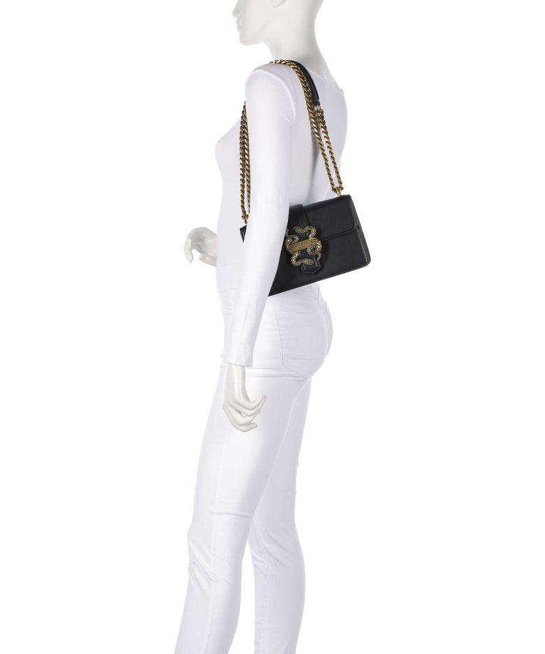 Just Cavalli Iconic Snakes Shoulder bag black