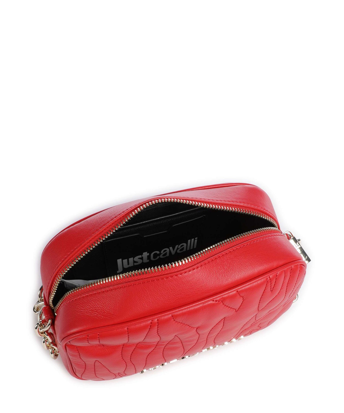 Just Cavalli Quilted Zebra Crossbody bag barbados cherry