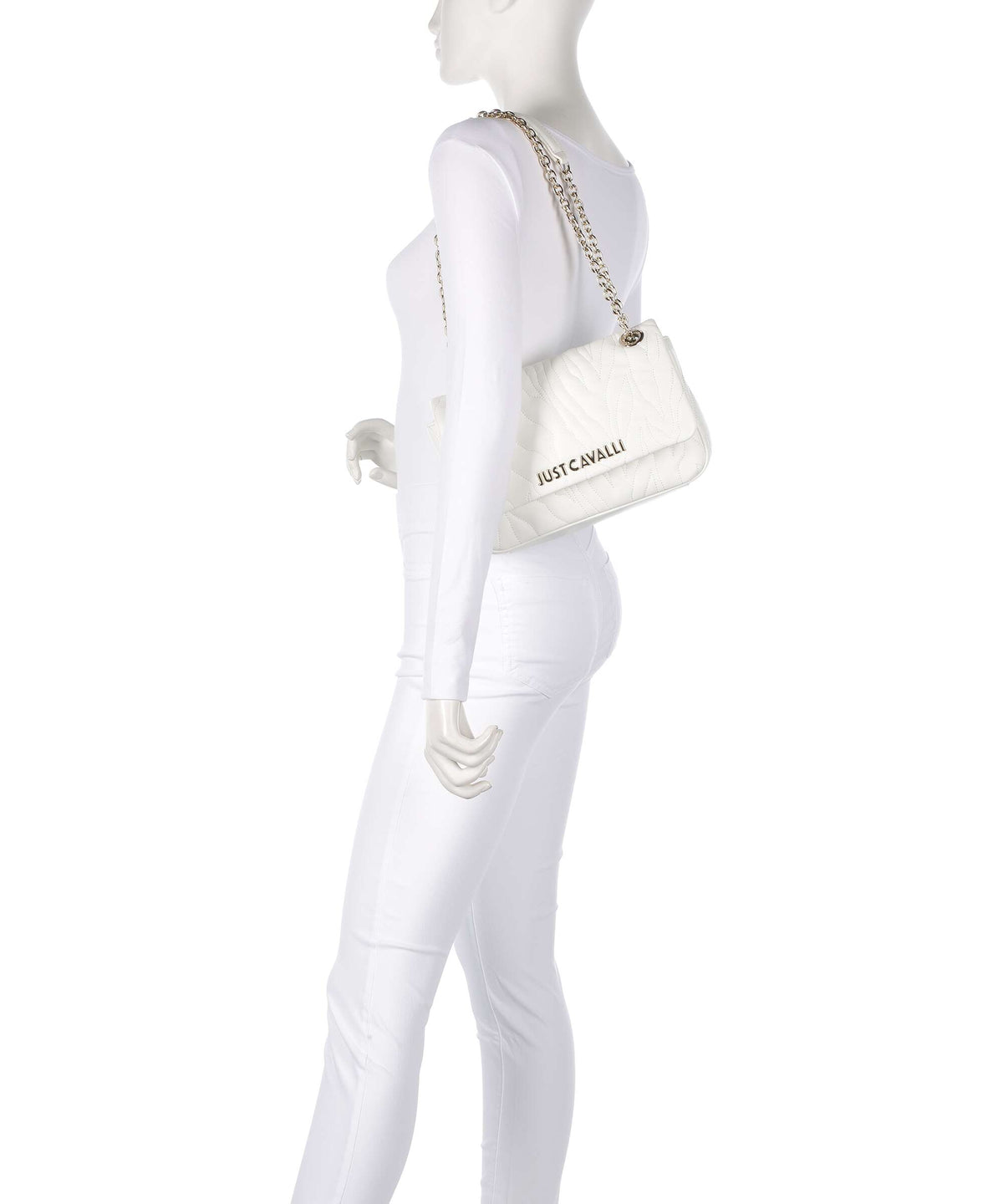 Just Cavalli Quilted Zebra Shoulder bag white