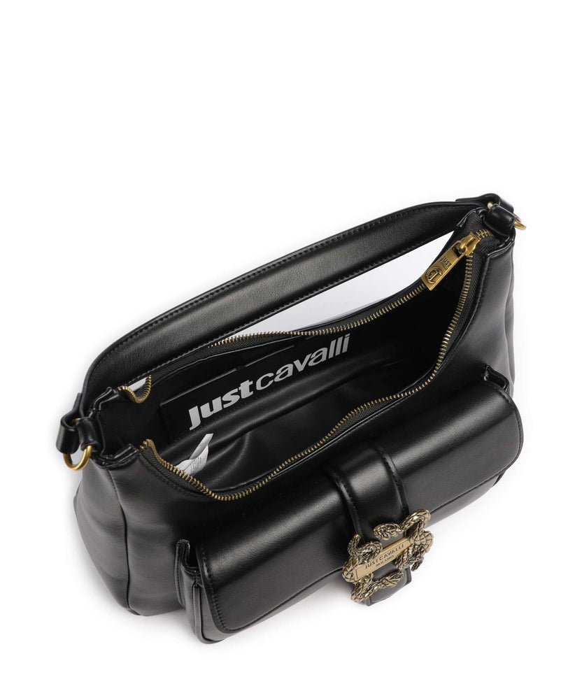Just Cavalli Iconic Snakes Shoulder bag black