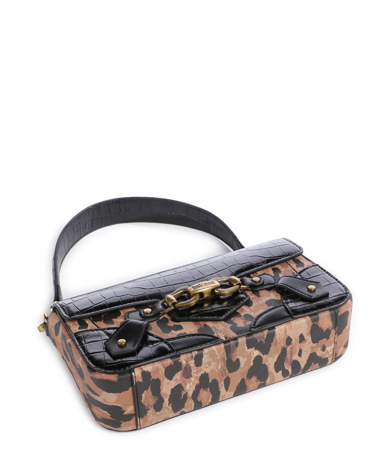Just Cavalli Snake Bite Shoulder bag leo print/black