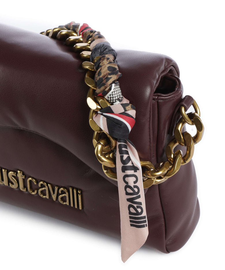 Just Cavalli Puffy Foulard Shoulder bag dark purple