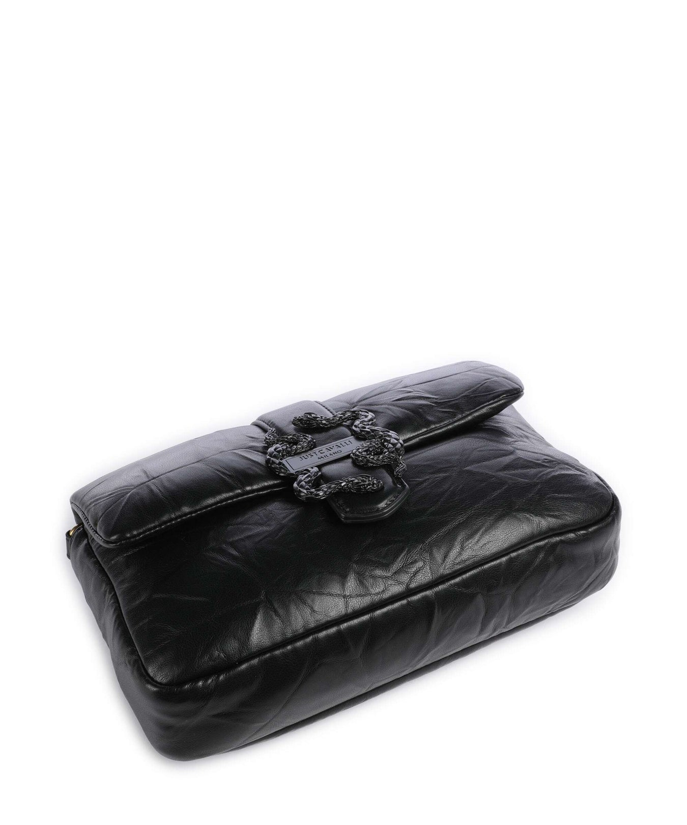 Just Cavalli Iconic Snakes Puffy Shoulder bag black