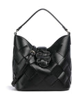 Just Cavalli Iconic Snakes Braided Hobo bag black