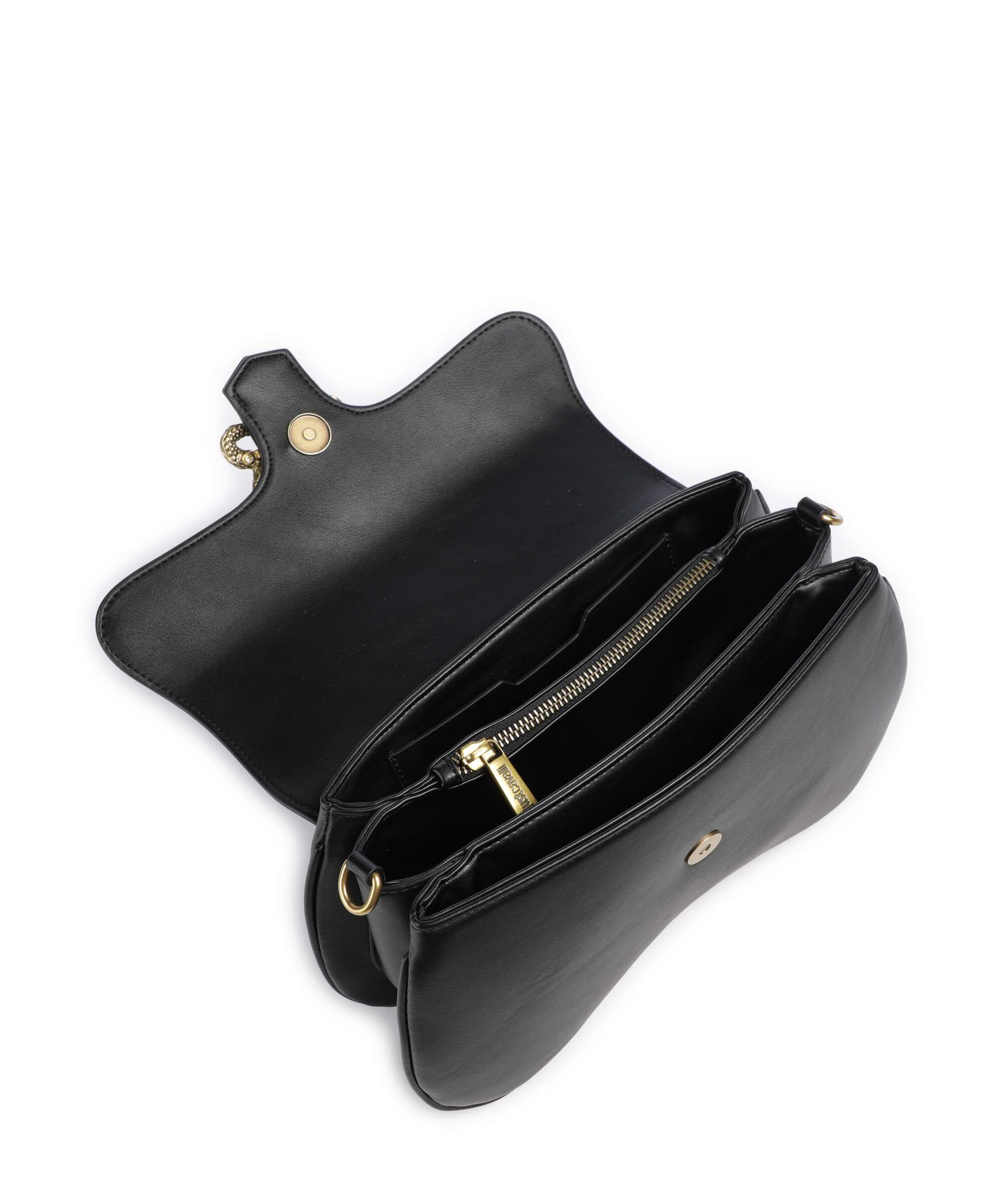 Just Cavalli Iconic Snakes Shoulder bag black