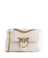 Pinko Love Puff Mini Taška cez rameno bianco seta/antique gold