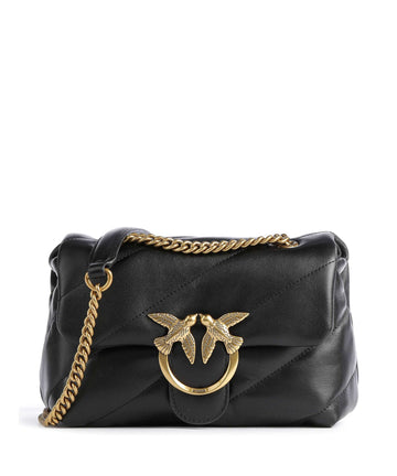 Pinko Love Puff Mini Taška cez rameno nero/antique gold