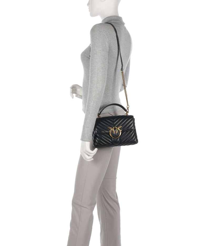 Pinko Love Lady Puff Mini Handbag nero/antique gold