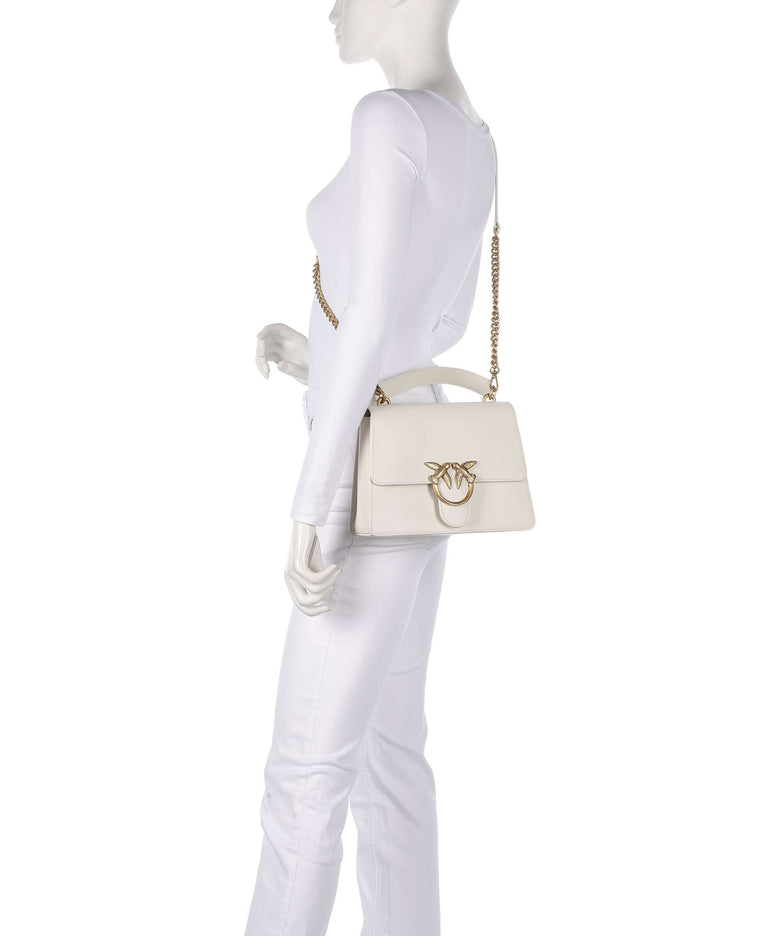 Pinko Love One Classic Handbag bianco seta/antique gold