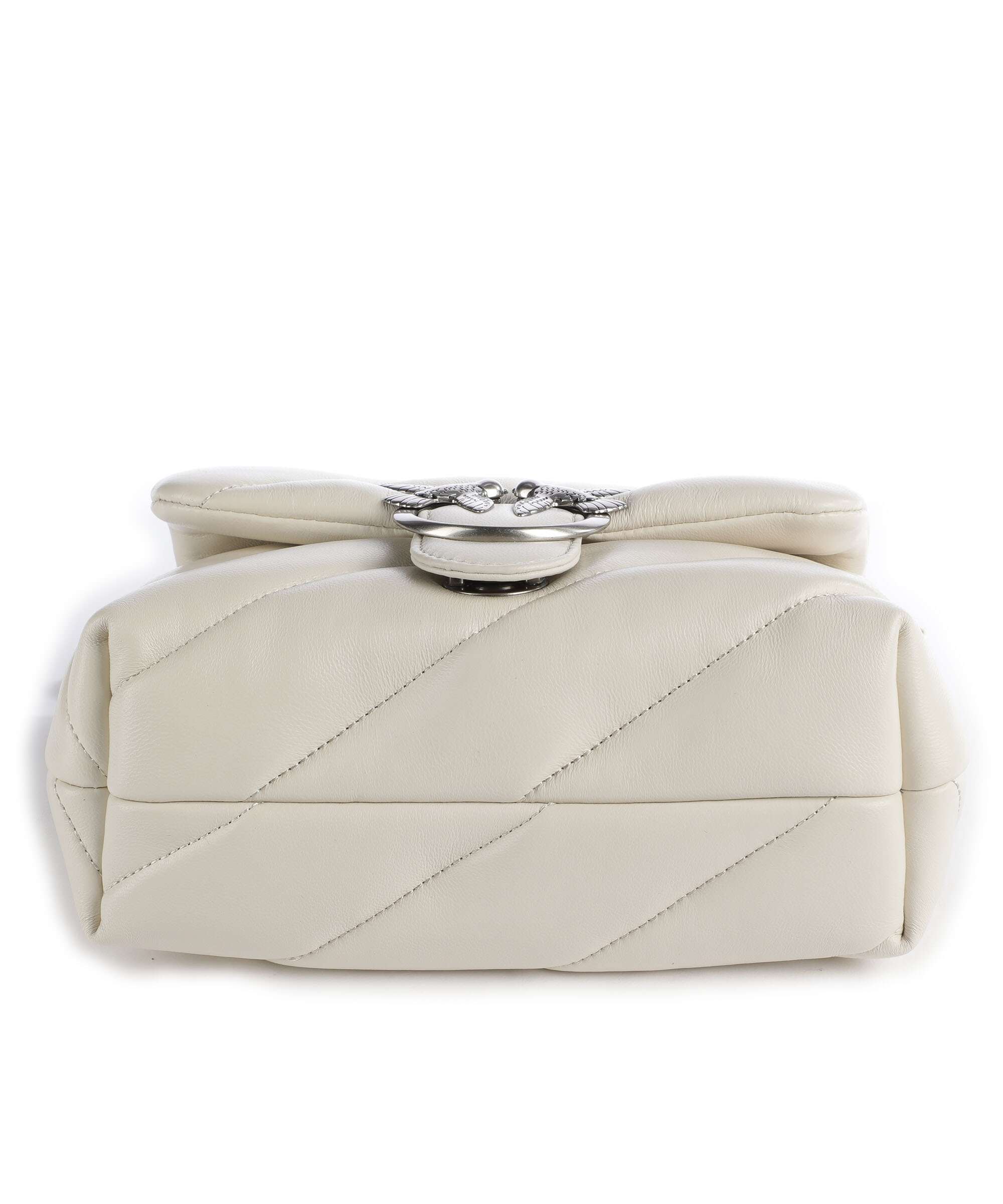 Pinko Love Puff Mini Shoulder bag bianco seta/old silver