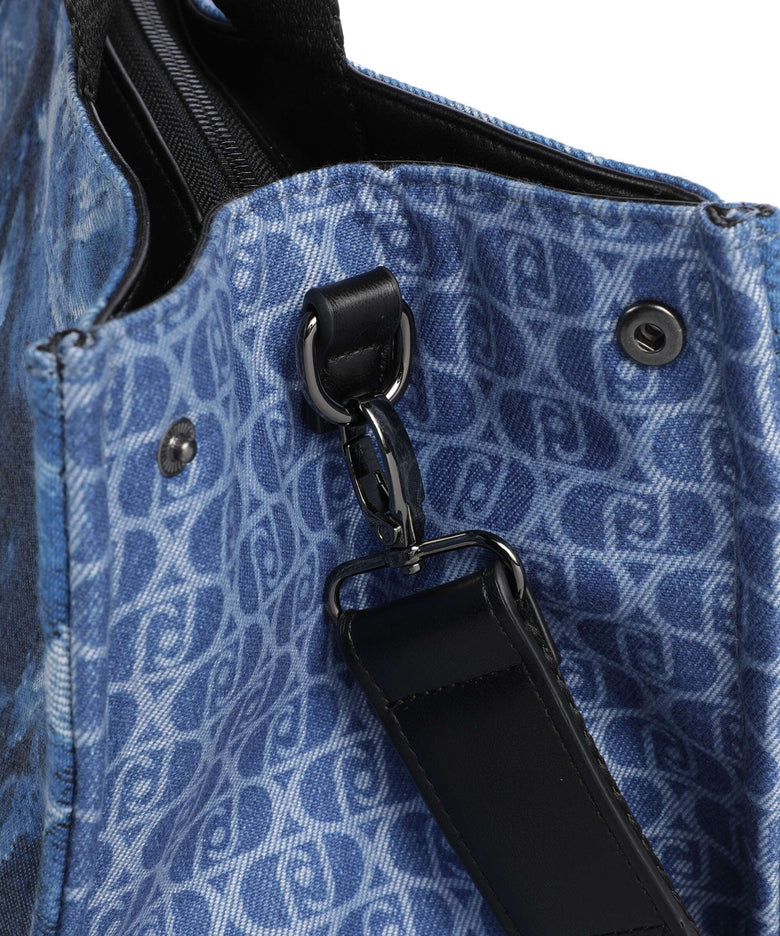 Liu Jo Mix Denim Print Tote bag denim flowers                 