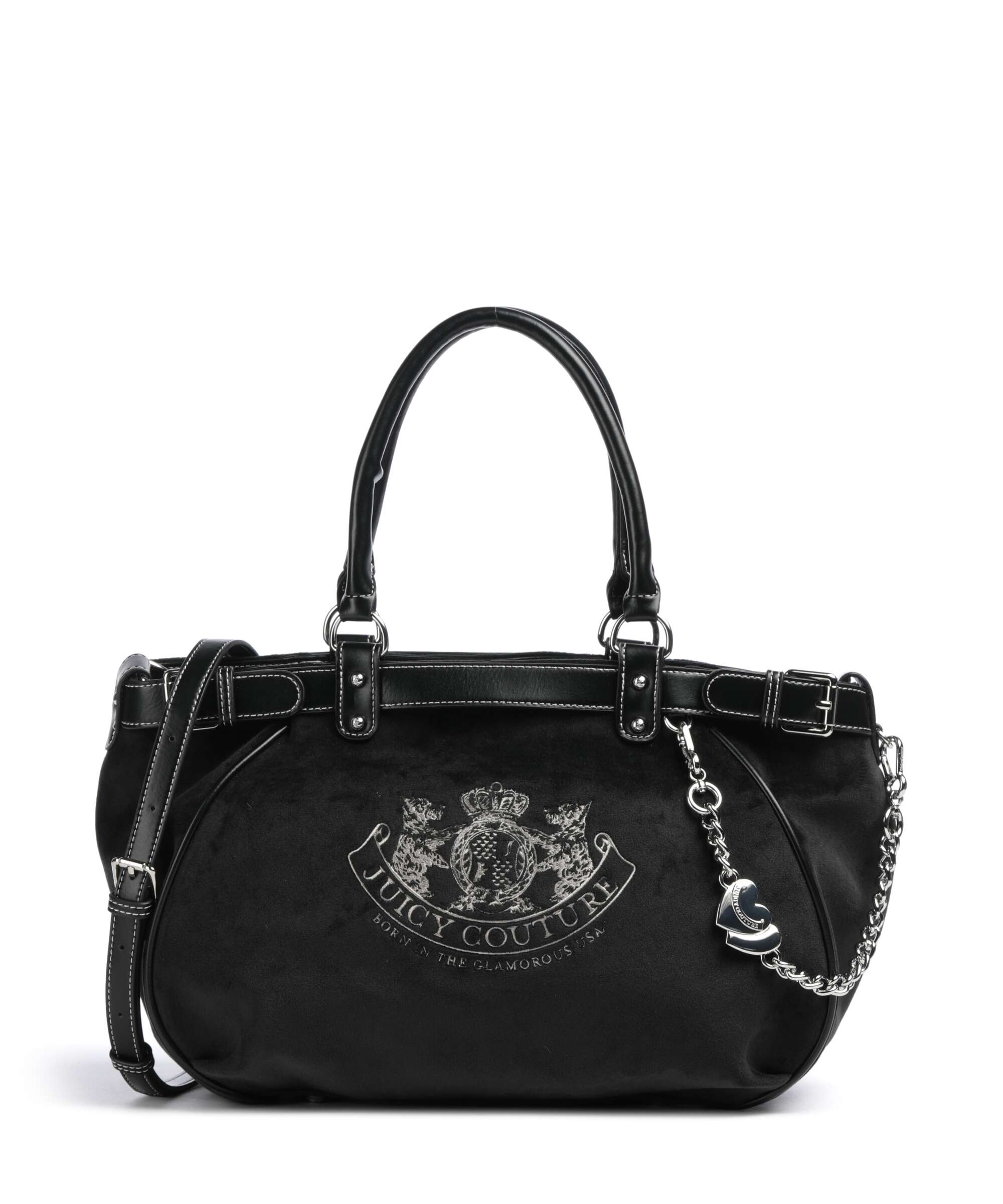Juicy Couture Twig Narrative Velvet L Tote bag black