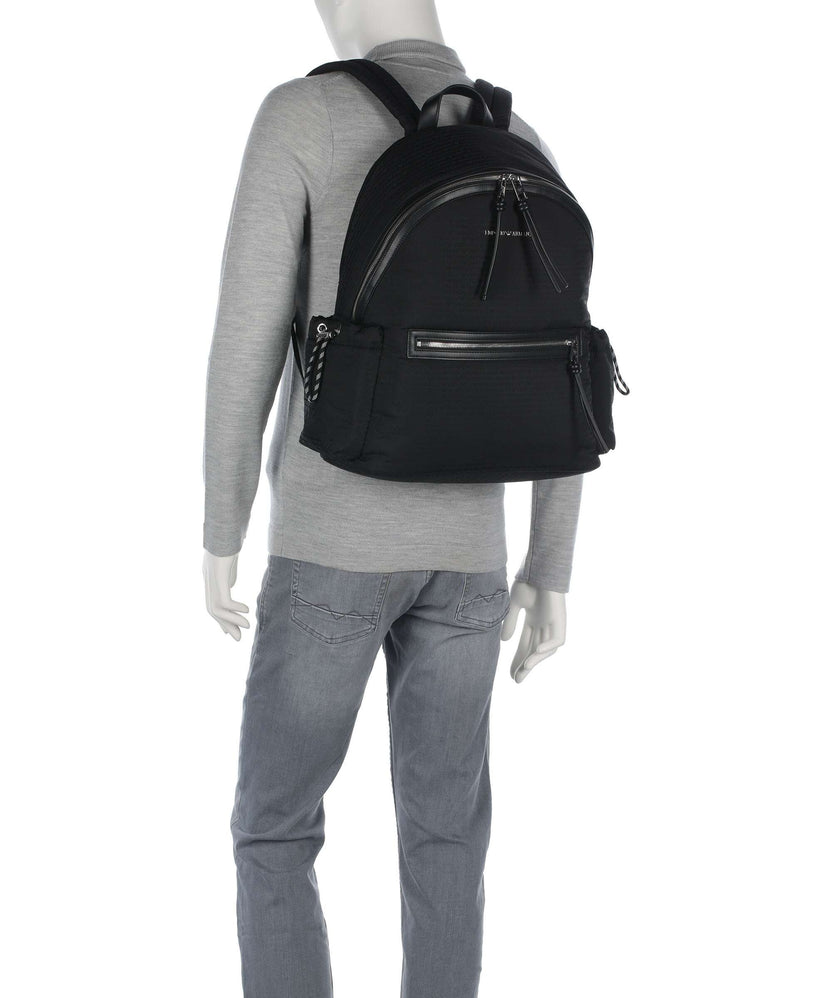 Emporio Armani Monogram Backpack black