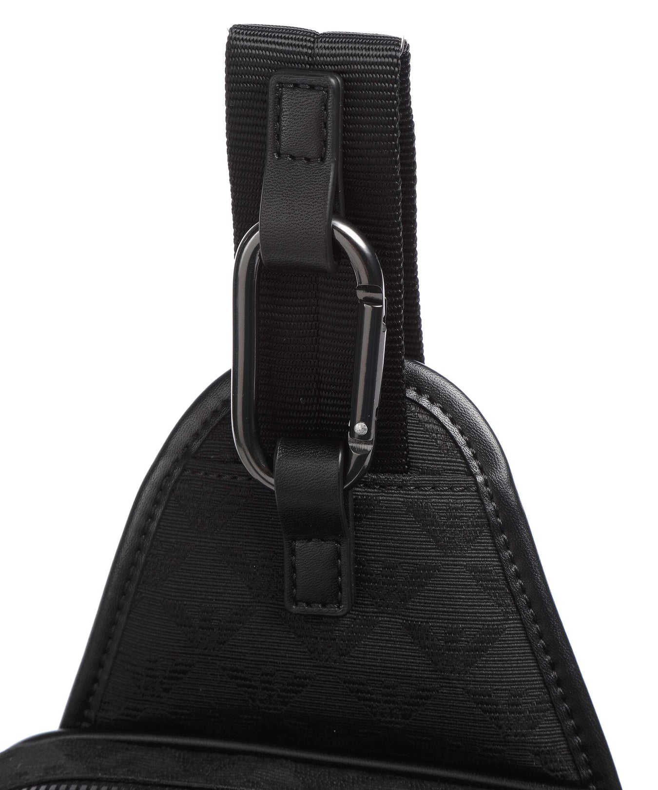 Emporio Armani Omnia Jacquard Sling bag black