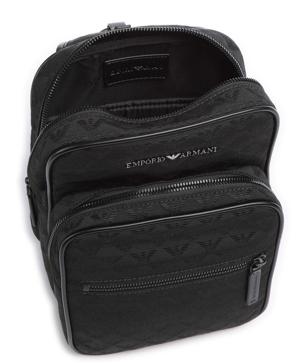 Emporio Armani Omnia Jacquard Sling bag black