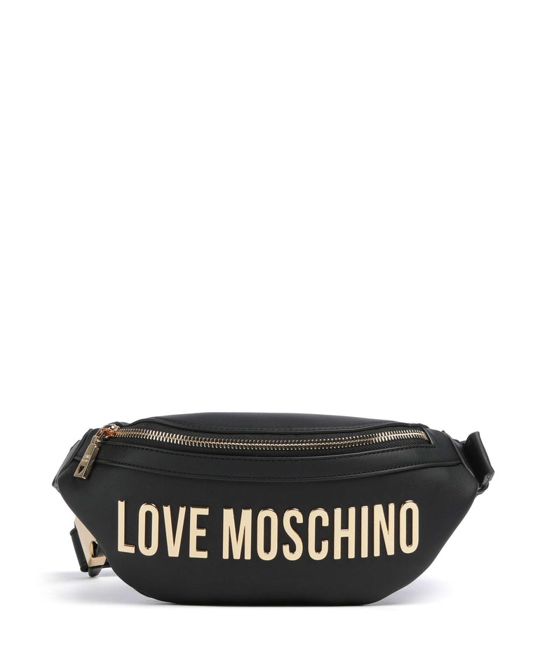 Love Moschino Bold Love Laminated Belt bag nero