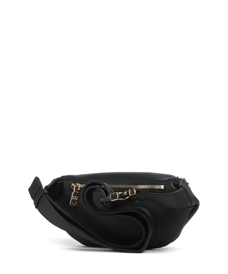 Love Moschino Bold Love Laminated Belt bag nero
