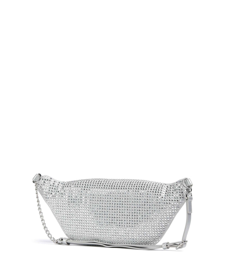 Love Moschino Sparkling Belt bag metallic silver