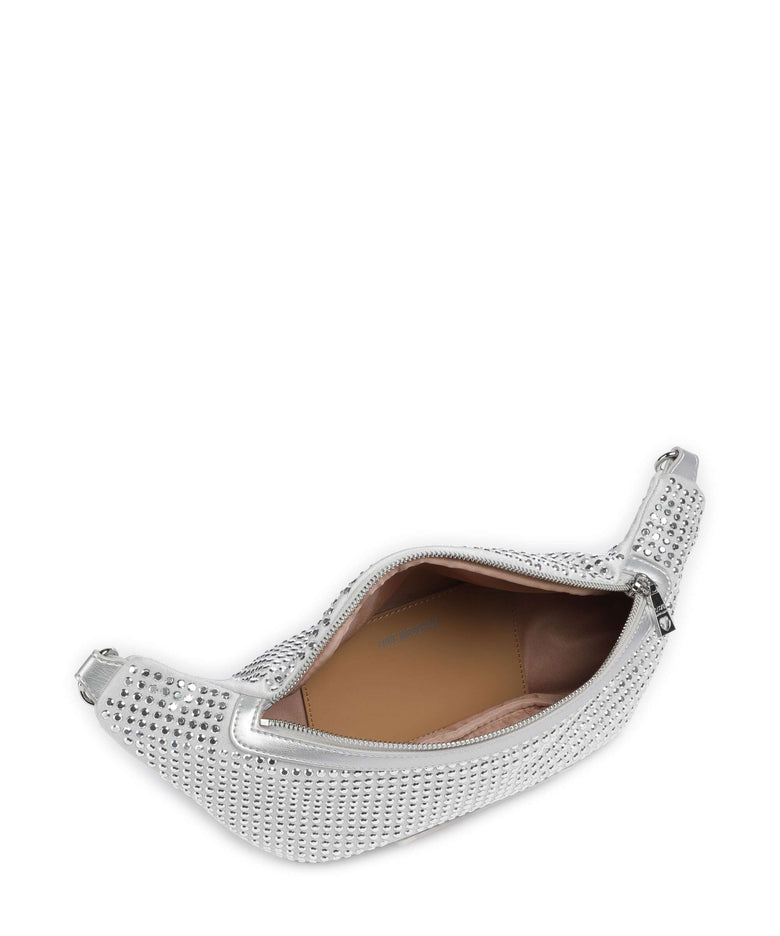 Love Moschino Sparkling Belt bag metallic silver