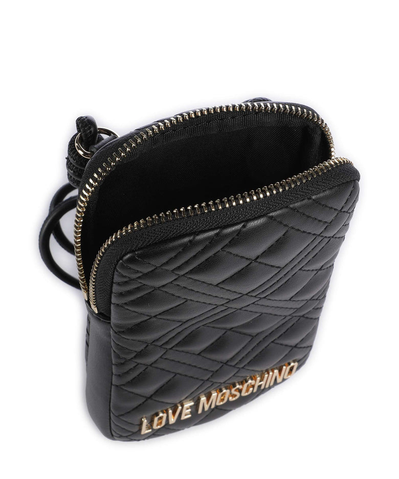 Love Moschino Bold Love Laminated Phone bag nero