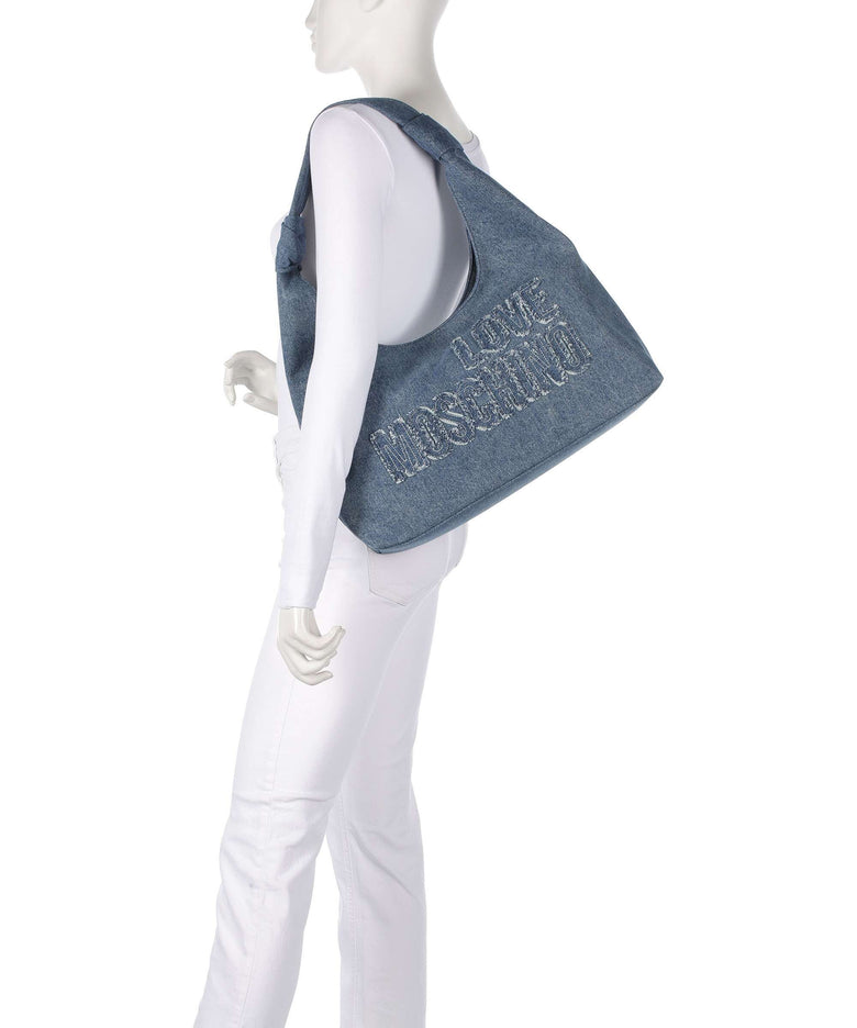 Love Moschino Denim Hobo bag blu
