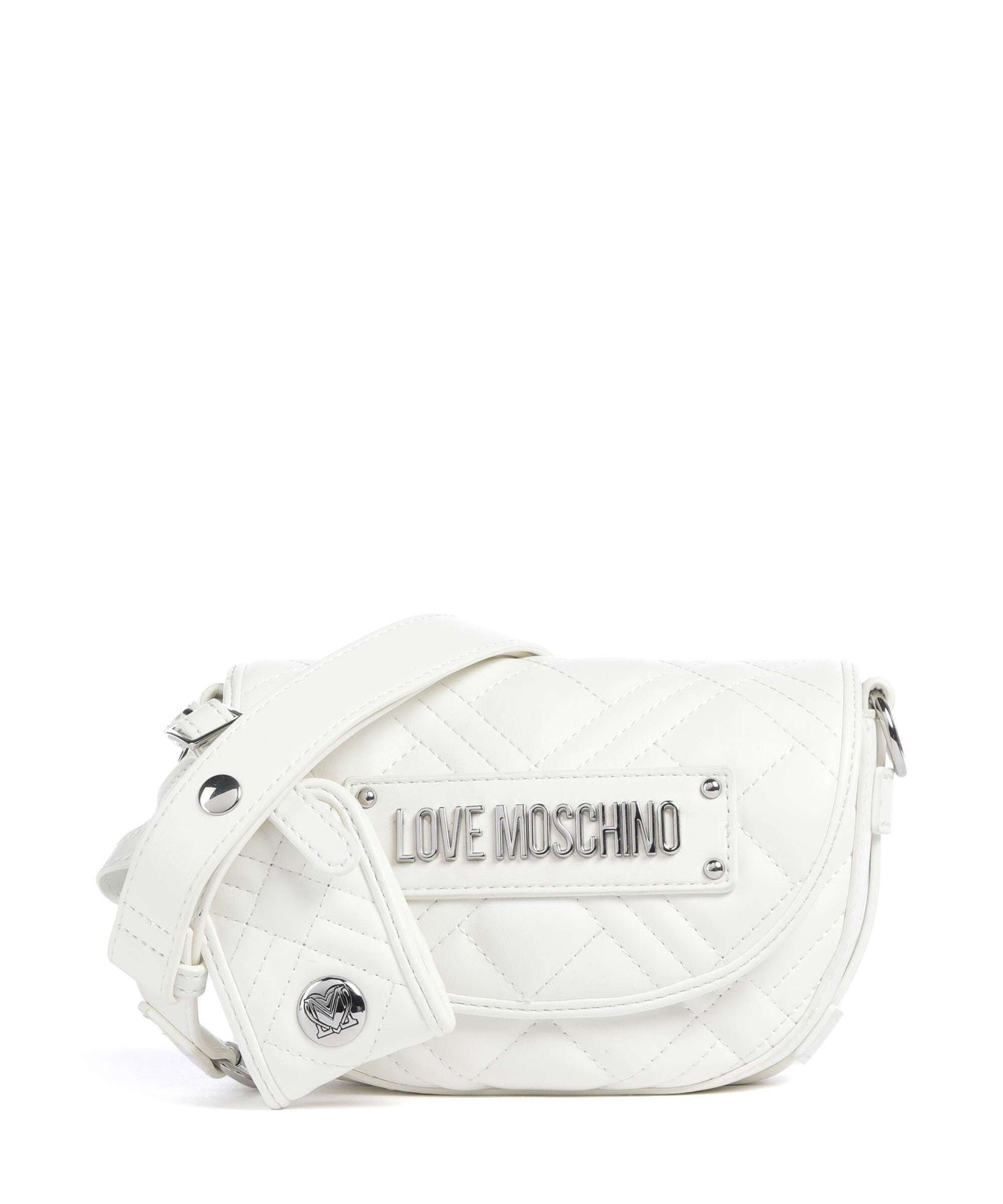 Love Moschino Quilted Crossbody bag bianco