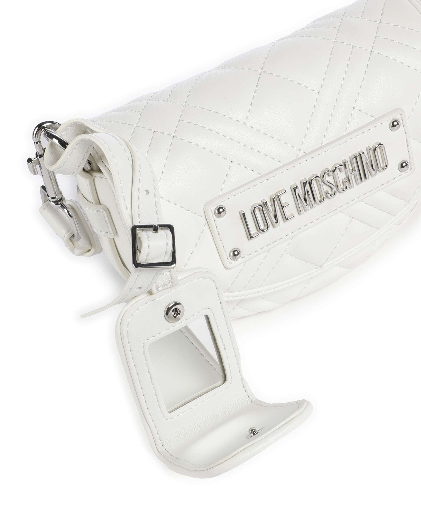 Love Moschino Quilted Crossbody bag bianco