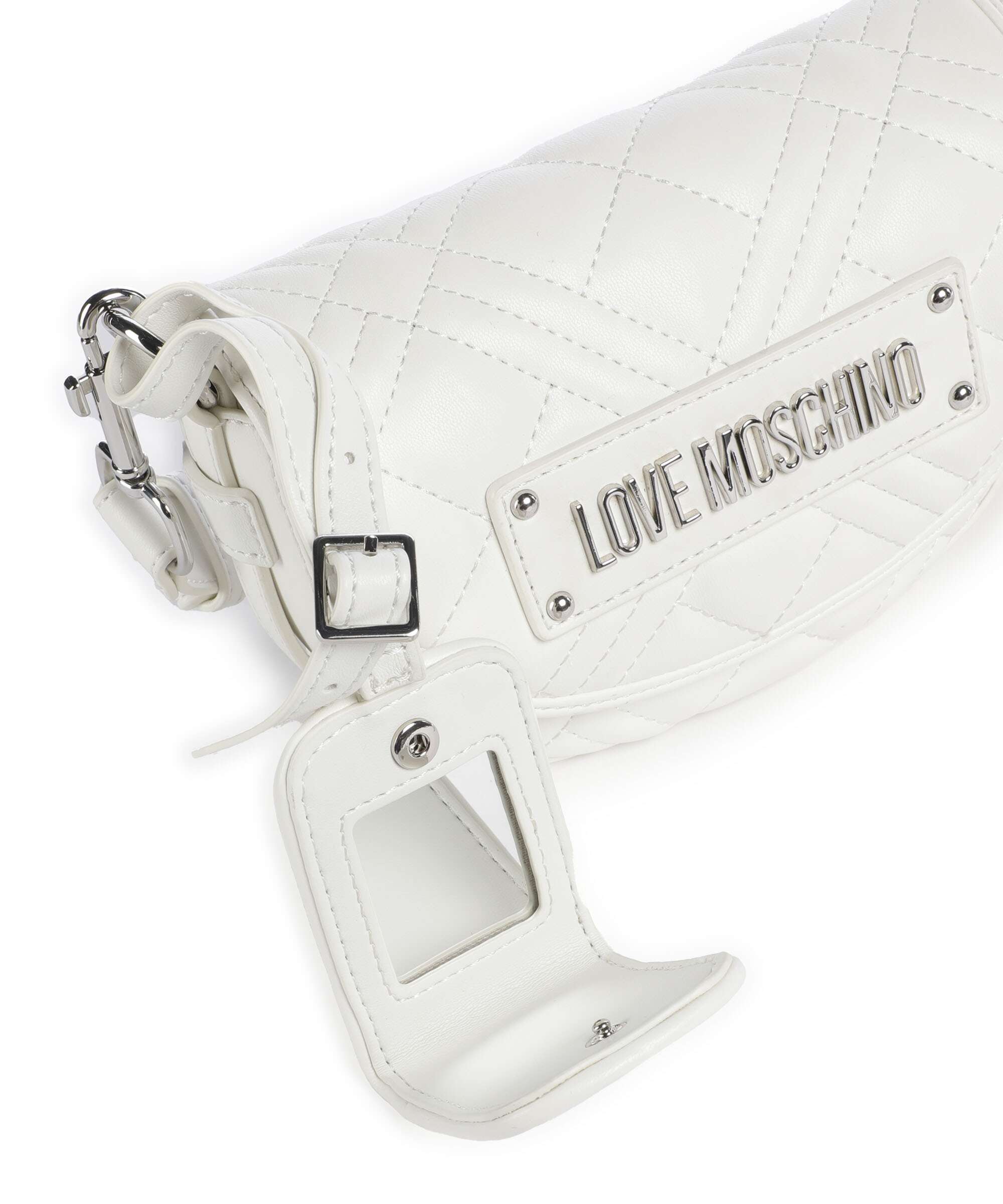 Love Moschino Quilted Crossbody bag bianco
