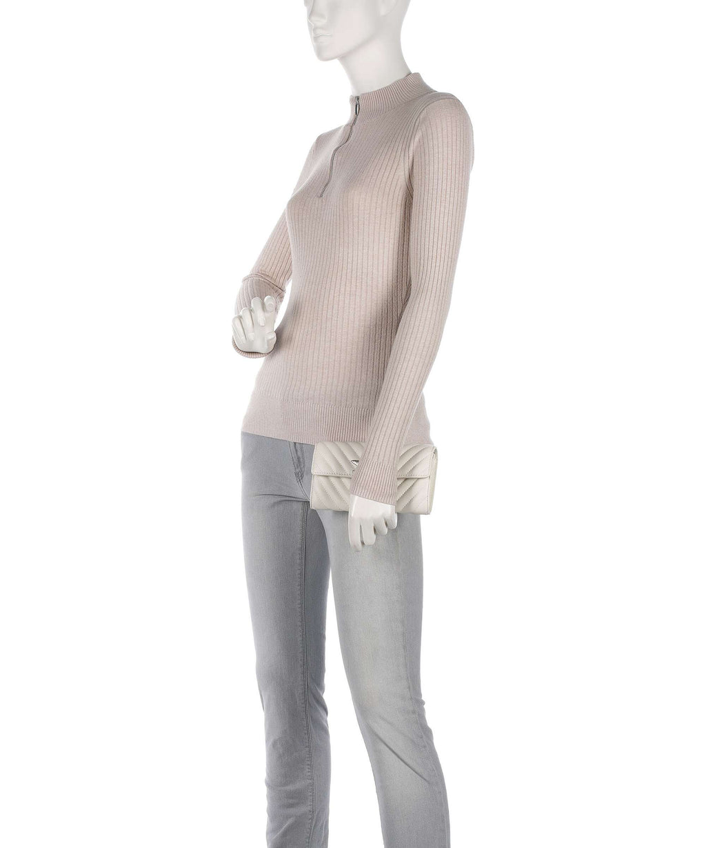 Pinko Love One Wallet bianco seta/old silver