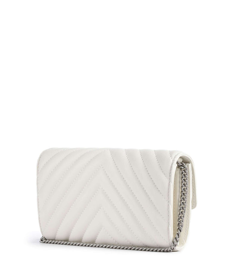 Pinko Love One Wallet bianco seta/old silver