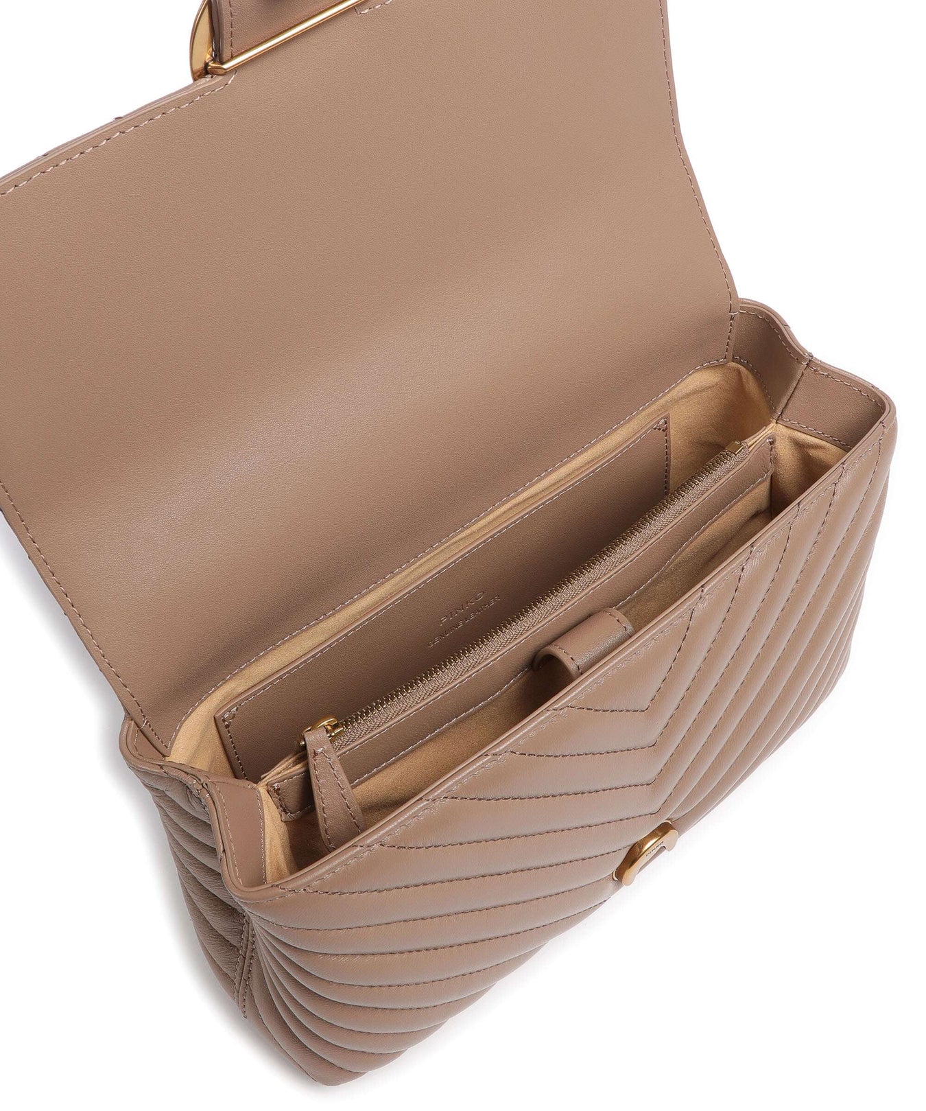 Pinko Love Lady Puff Classic Handbag biscotto zenzero/antique gold