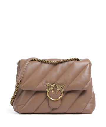 Pinko Love Puff Big Taška cez rameno biscotto zenzero/antique gold
